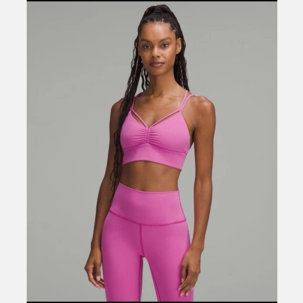 lululemon athletica Pink Strappy Athletic Sports Bra NWT